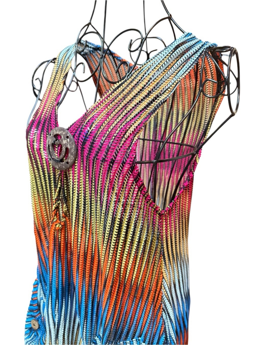 Paradise Colorful Gradient Sleeveless Swim Coverup Tunic - Picture 5 of 9